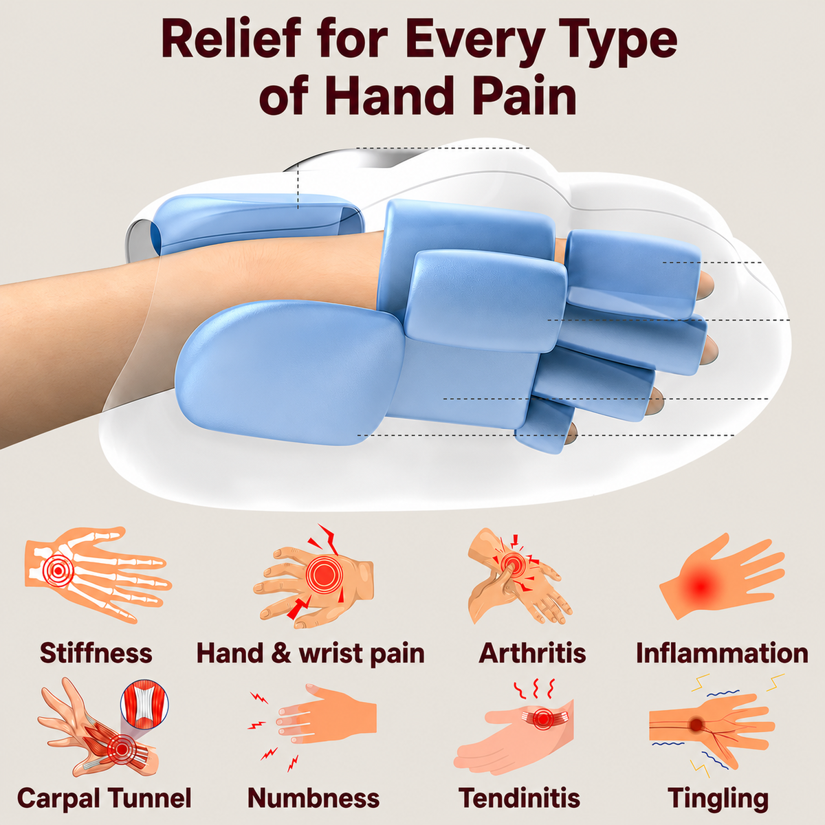 The VeloraWell™ 3-in-1 Hand Massager System