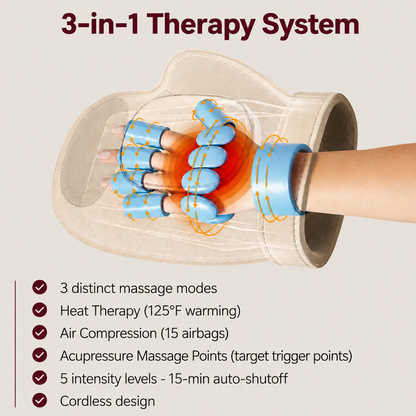 The VeloraWell™ 3-in-1 Hand Massager System