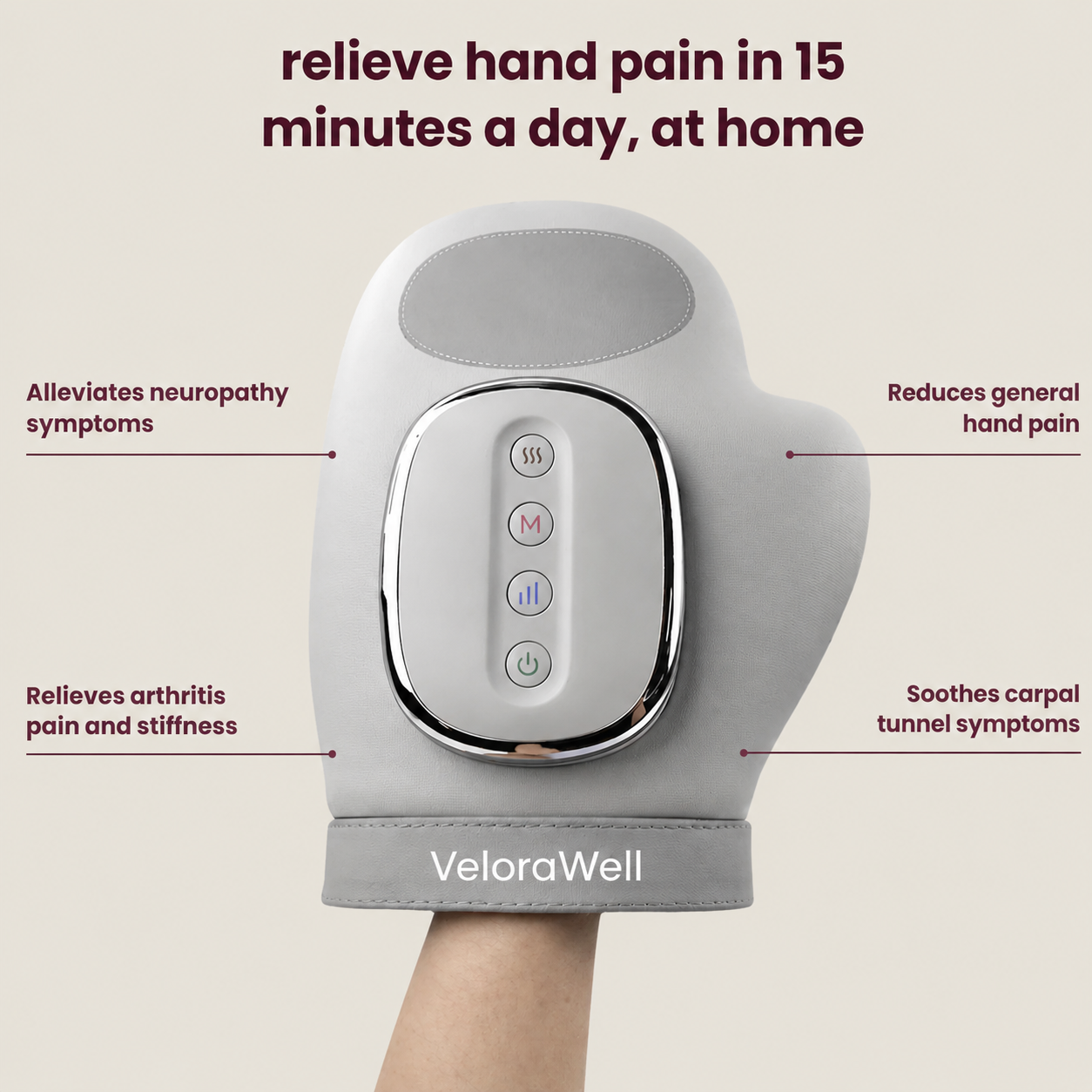The VeloraWell™ 3-in-1 Hand Massager System